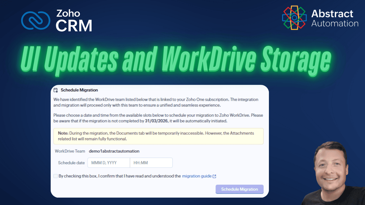 Zoho CRM Is Moving File Storage to WorkDrive and Cleaning Up the UI
